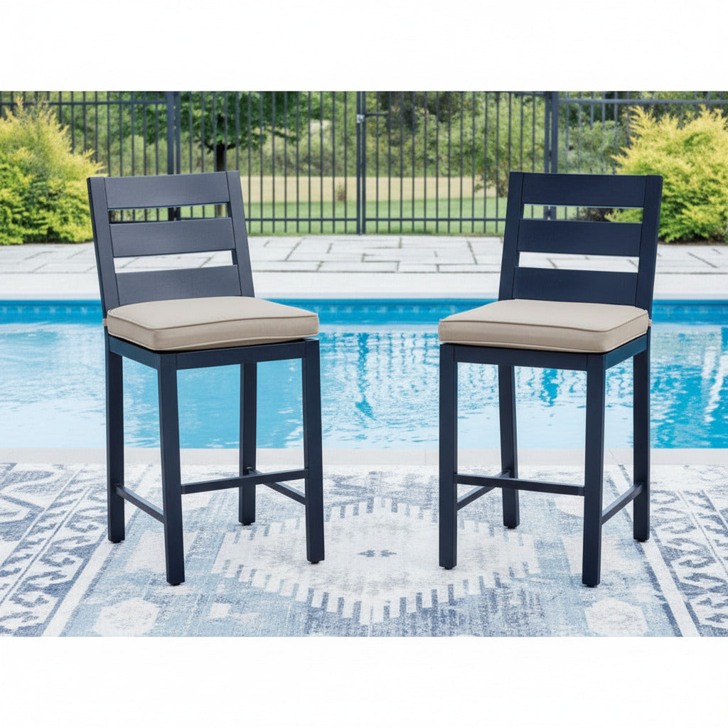 Ashley Furniture Mabry Shores Outdoor Counter Height Bar Stool Set of 2 chairs Ashley Furniture