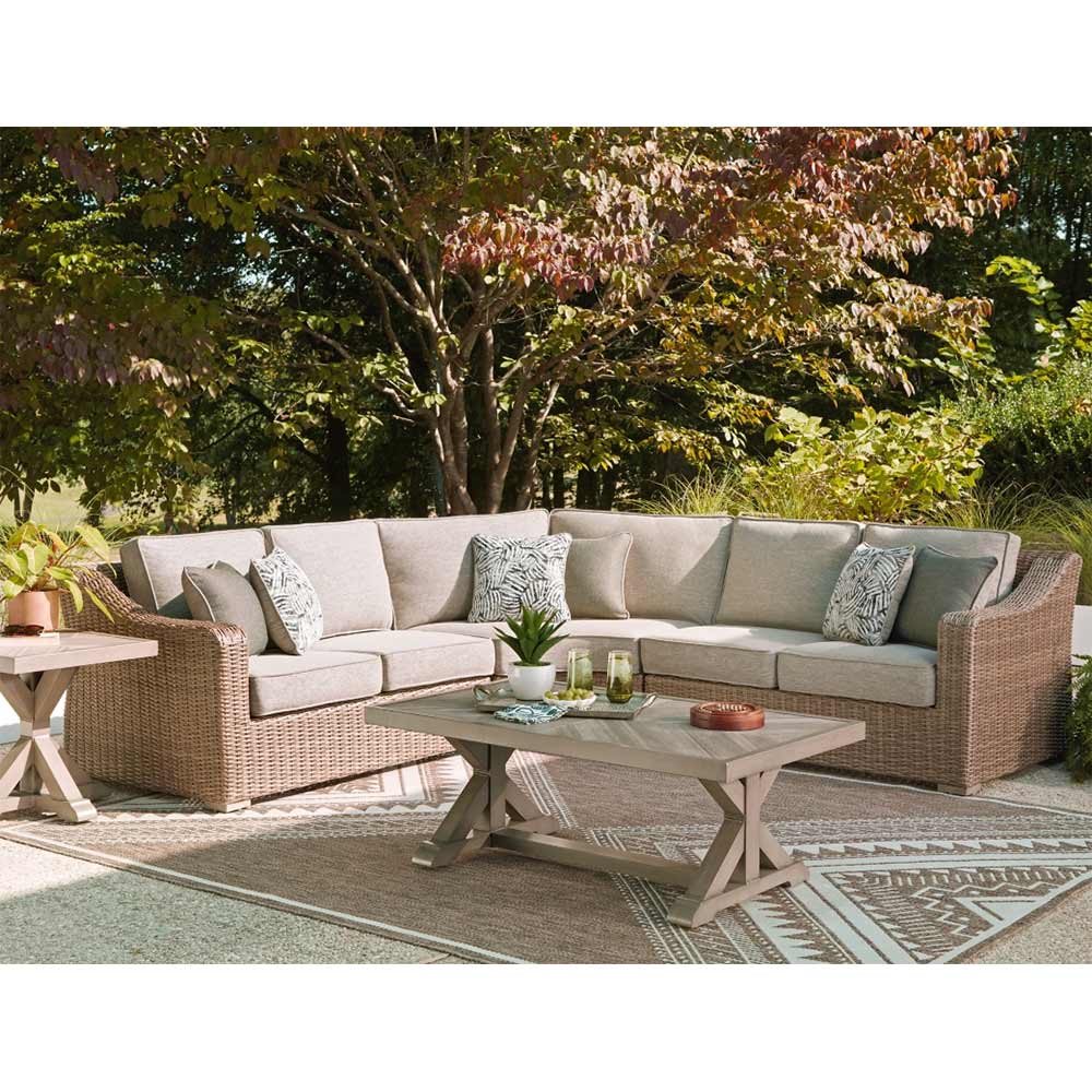 Ashley Furniture - Revare Beach 3-Piece Outdoor Sectional Sofa Ashley Furniture