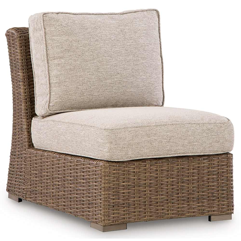 Ashley Furniture - Revare Beach Outdoor Armless Chair with Cushion Chair Ashley Furniture