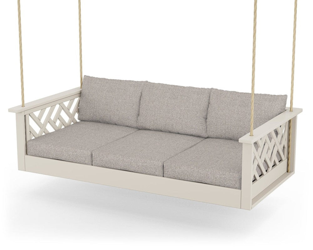 Chippendale Daybed Swing - Sand / Weathered Tweed