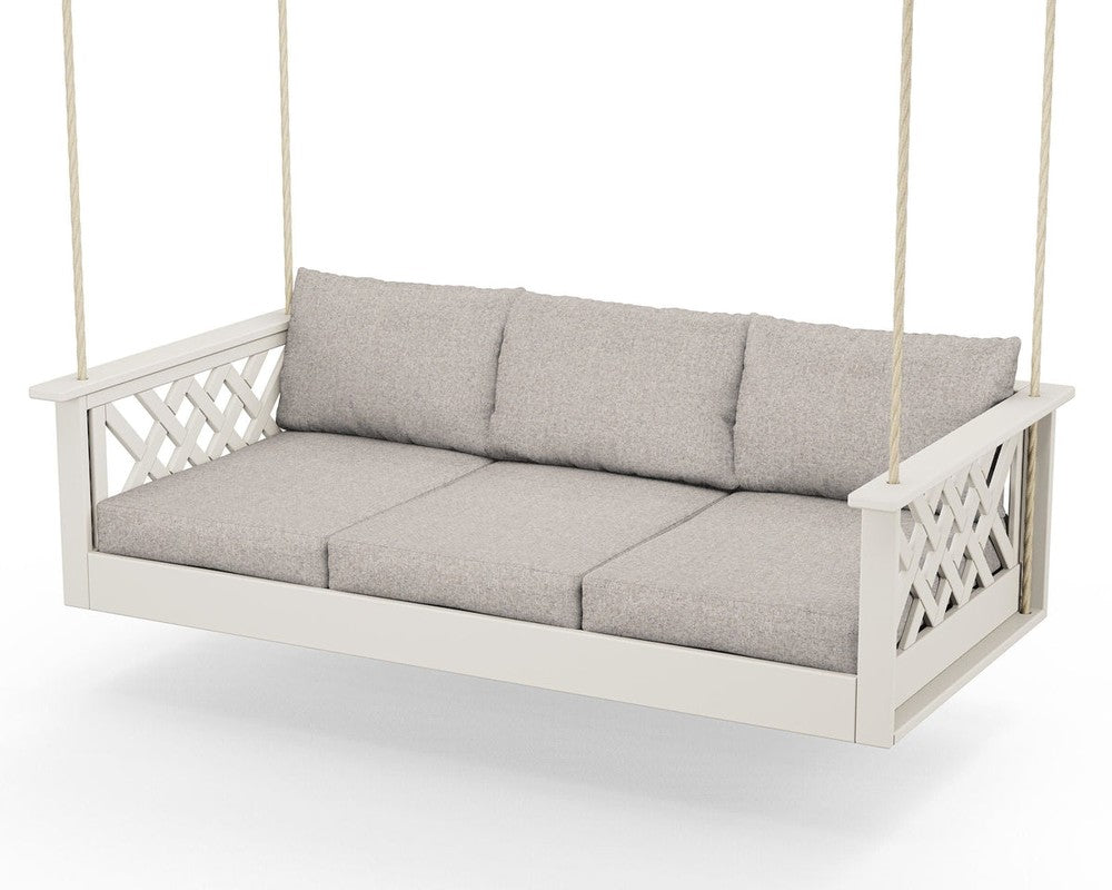 Wovendale Daybed Swing - Sand / Weathered Tweed