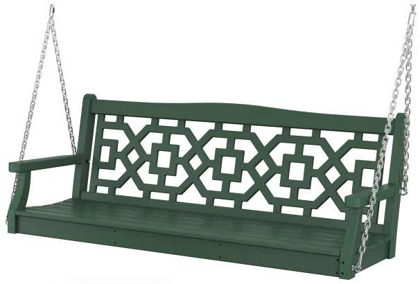 POLYWOOD® Martha Stewart Chinoiserie 60” Swing - MSTGS601 Benches POLYWOOD®