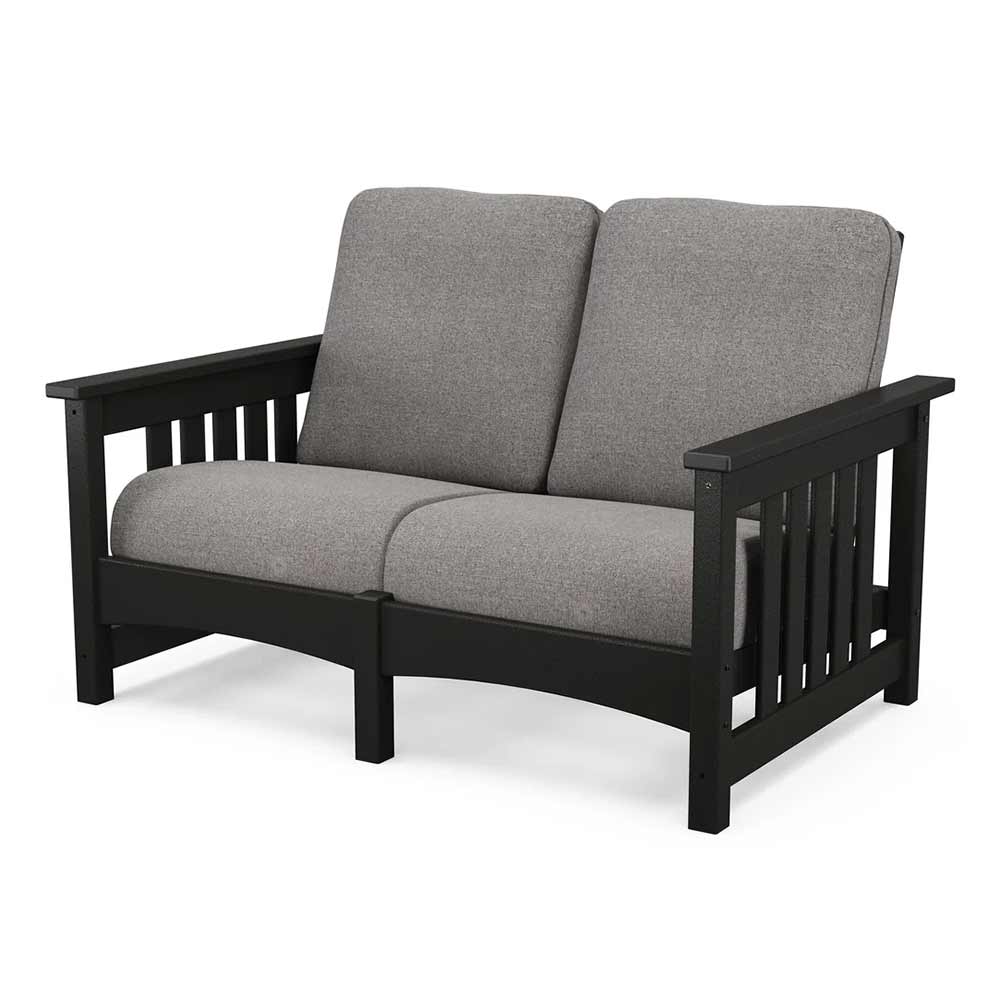 POLYWOOD® - Club Mission Loveseat - PWCMC47GY Outdoor Furniture POLYWOOD®