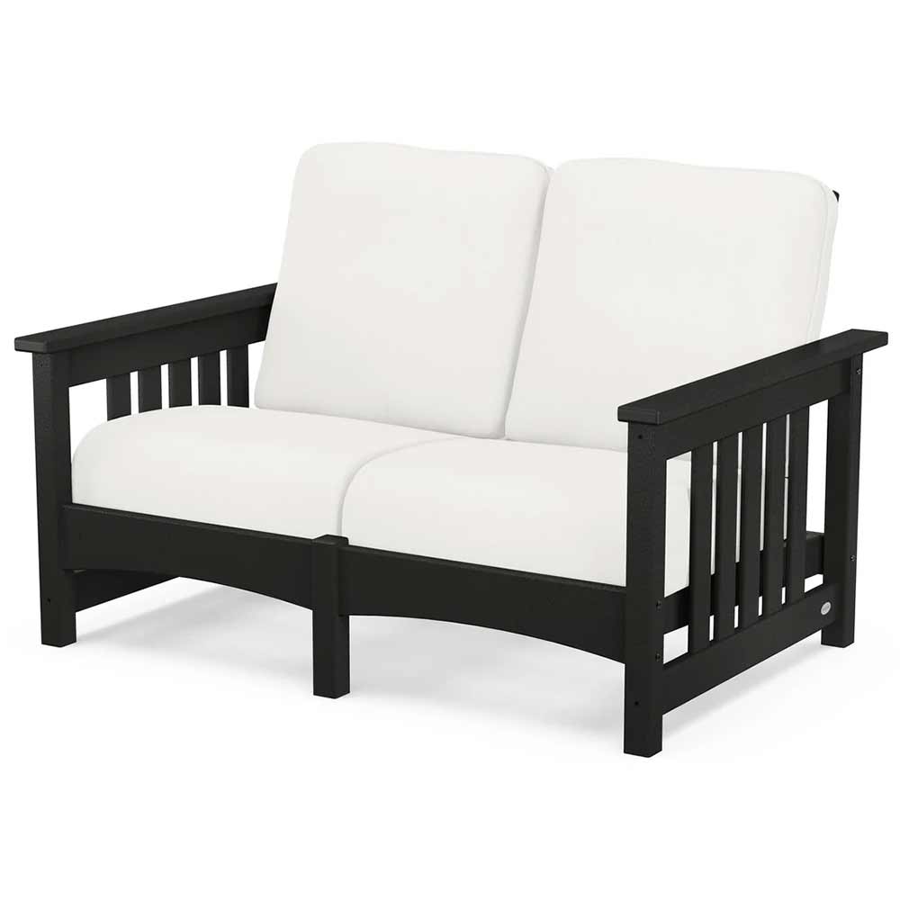 POLYWOOD® - Club Mission Loveseat - PWCMC47GY Outdoor Furniture POLYWOOD®