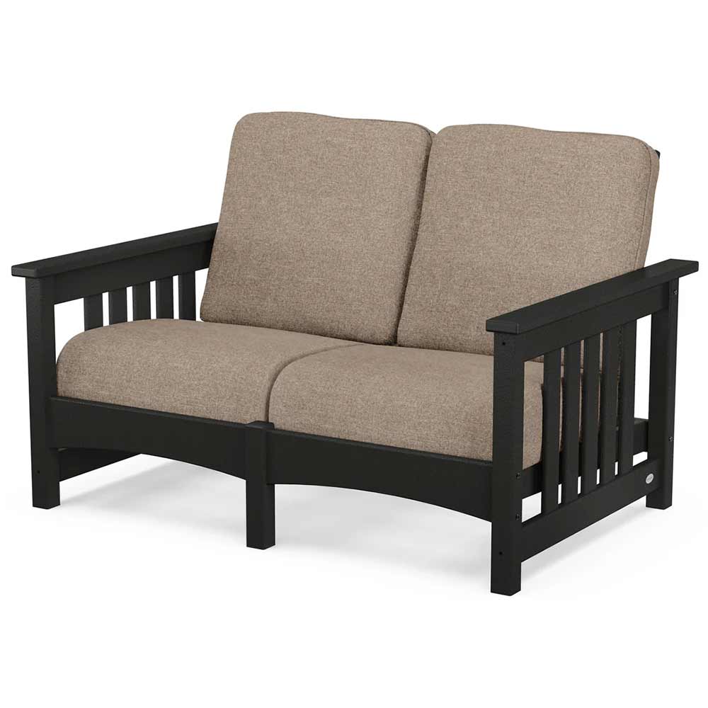 POLYWOOD® - Club Mission Loveseat - PWCMC47GY Outdoor Furniture POLYWOOD®