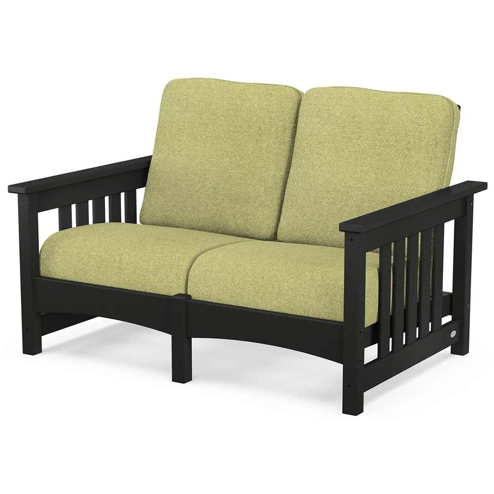 POLYWOOD® - Club Mission Loveseat - PWCMC47GY Outdoor Furniture POLYWOOD®