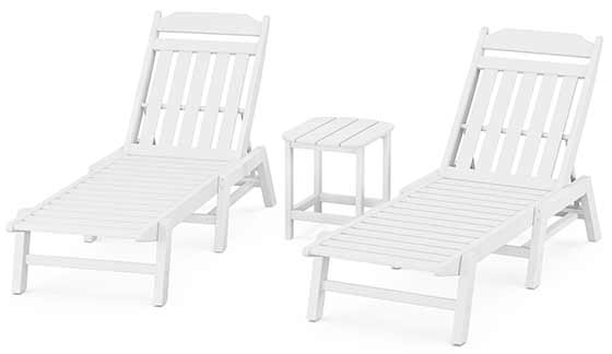 POLYWOOD® Country Living 3-Piece Chaise Set - PWS1552-1 Chaise POLYWOOD®