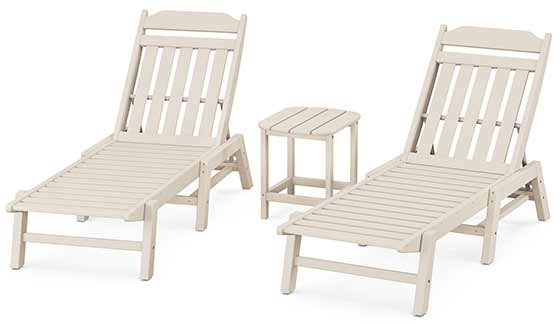POLYWOOD® Country Living 3-Piece Chaise Set - PWS1552-1 Chaise POLYWOOD®