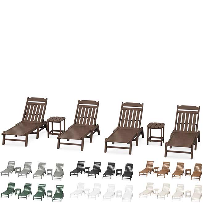 POLYWOOD® Country Living 6-Piece Chaise Set - PWS1556-1 Chaise POLYWOOD®