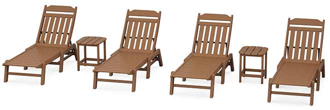 POLYWOOD® Country Living 6-Piece Chaise Set - PWS1556-1 Chaise POLYWOOD®