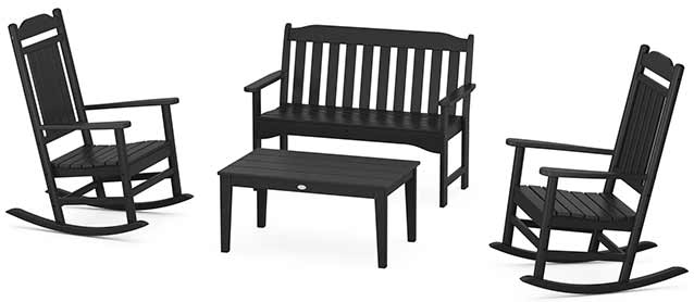 POLYWOOD® Country Living Legacy Rocking Chair 4-Piece Porch Set - PWS1421-1 Patio Set POLYWOOD®