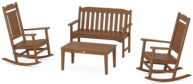 POLYWOOD® Country Living Legacy Rocking Chair 4-Piece Porch Set - PWS1421-1 Patio Set POLYWOOD®