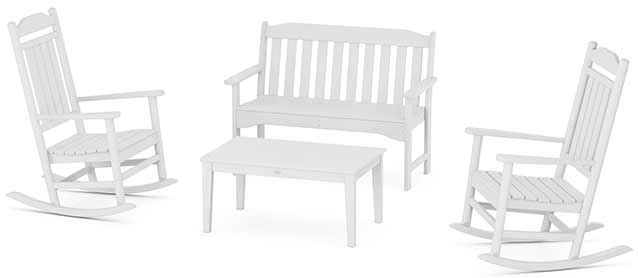 POLYWOOD® Country Living Legacy Rocking Chair 4-Piece Porch Set - PWS1421-1 Patio Set POLYWOOD®