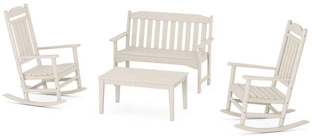 POLYWOOD® Country Living Legacy Rocking Chair 4-Piece Porch Set - PWS1421-1 Patio Set POLYWOOD®