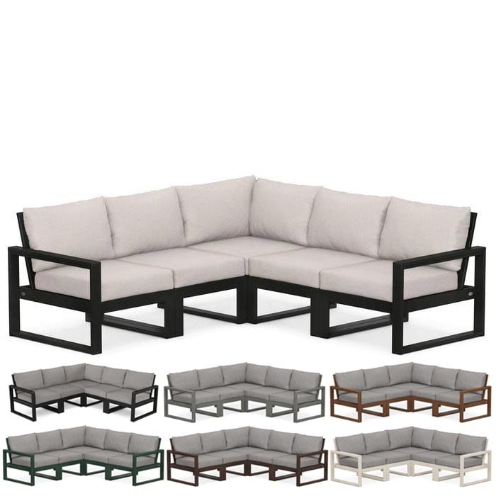 POLYWOOD® Deep Seating Set - Edge 5-Piece Modular - PWS522-2 Deep Seating POLYWOOD®