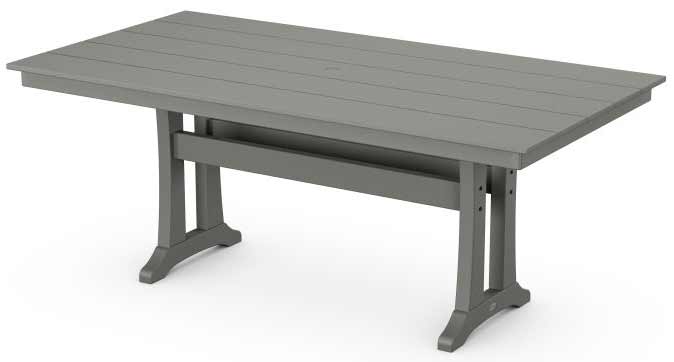 POLYWOOD® Farmhouse Trestle 37" x 72" Dining Table - PL83-T1L1 Table POLYWOOD®