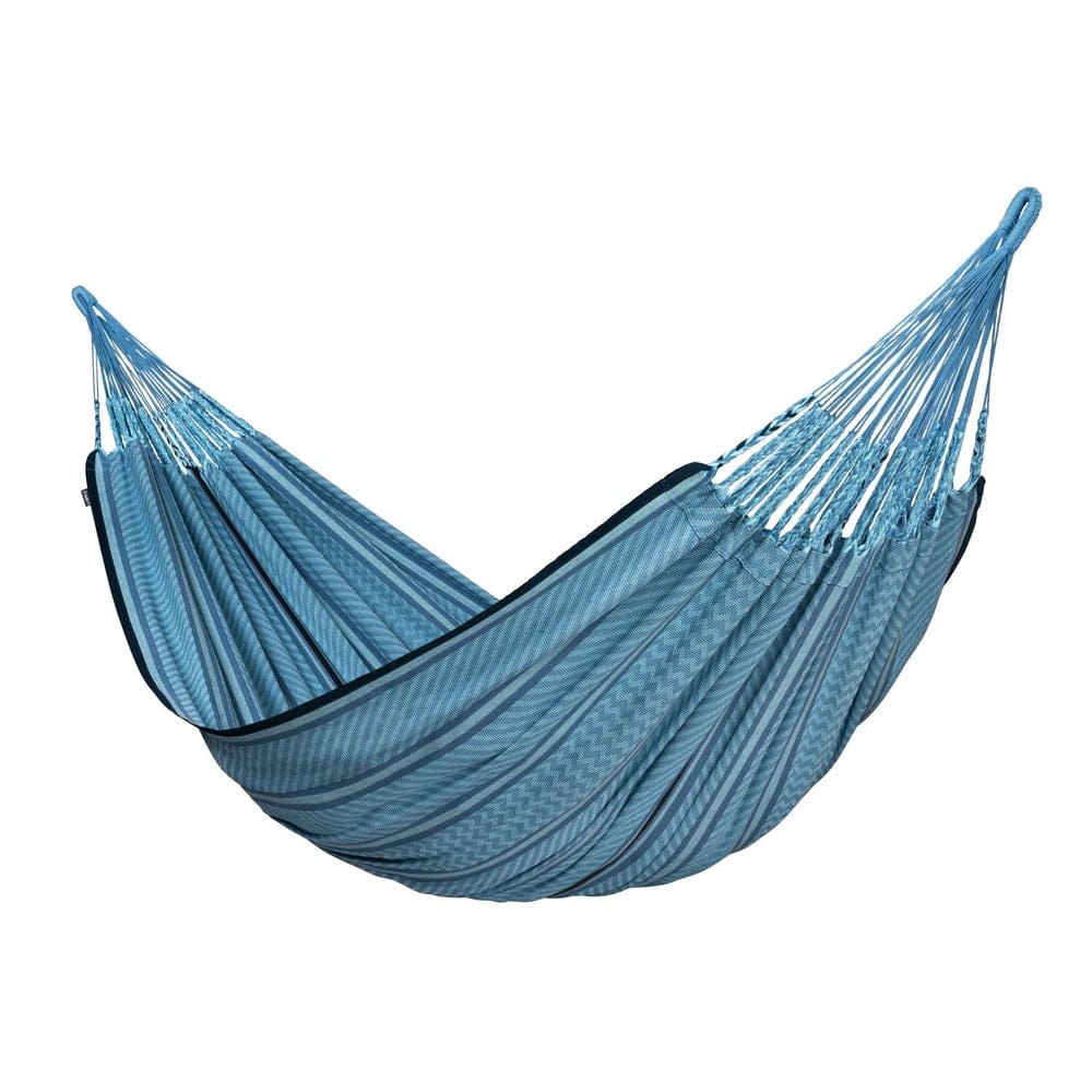 Flora Blue Zebra Organic Cotton Kingsize Hammock Hammock La Siesta