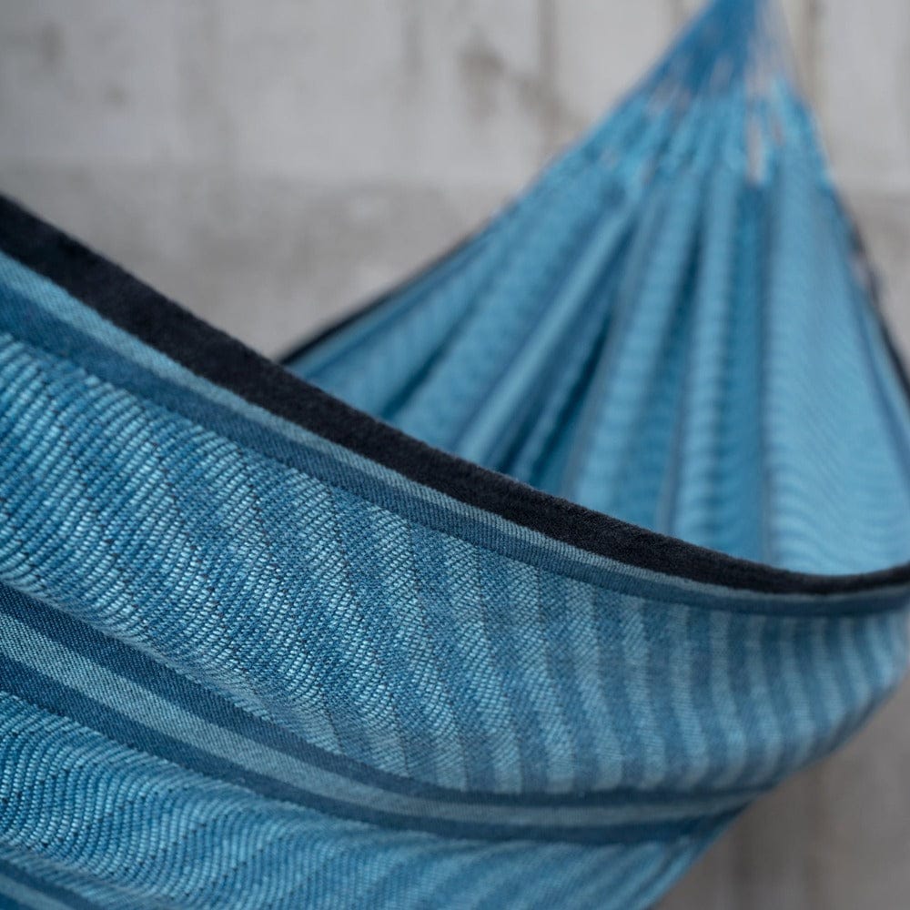 Flora Blue Zebra Organic Cotton Kingsize Hammock Hammock La Siesta