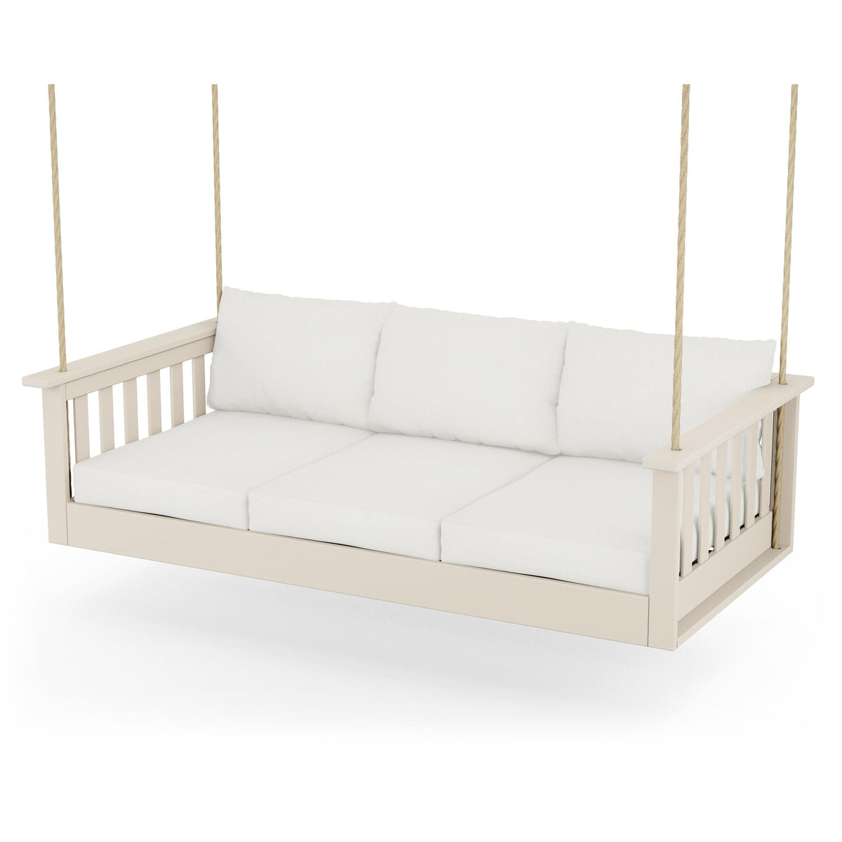 Vineyard Daybed Swing - Sand / Natural Linen