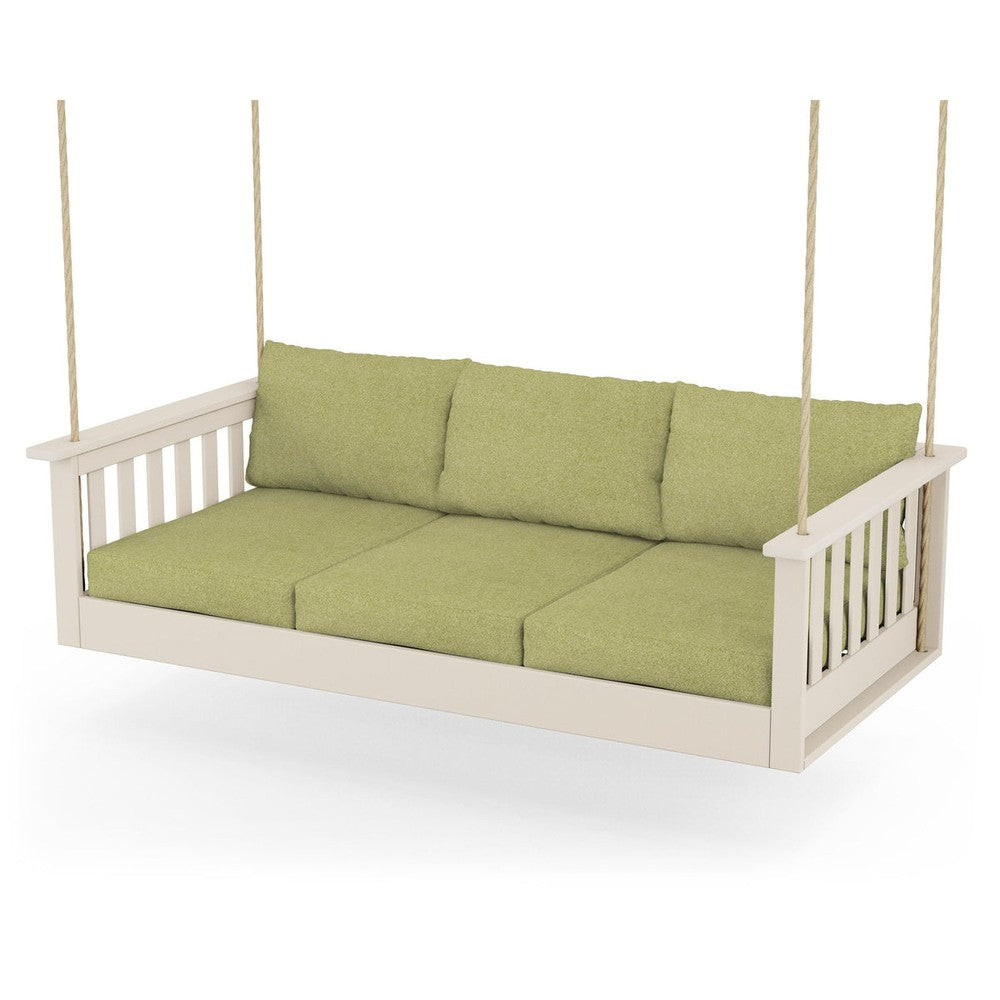 Vineyard Daybed Swing - Sand / Chartreuse Boucle