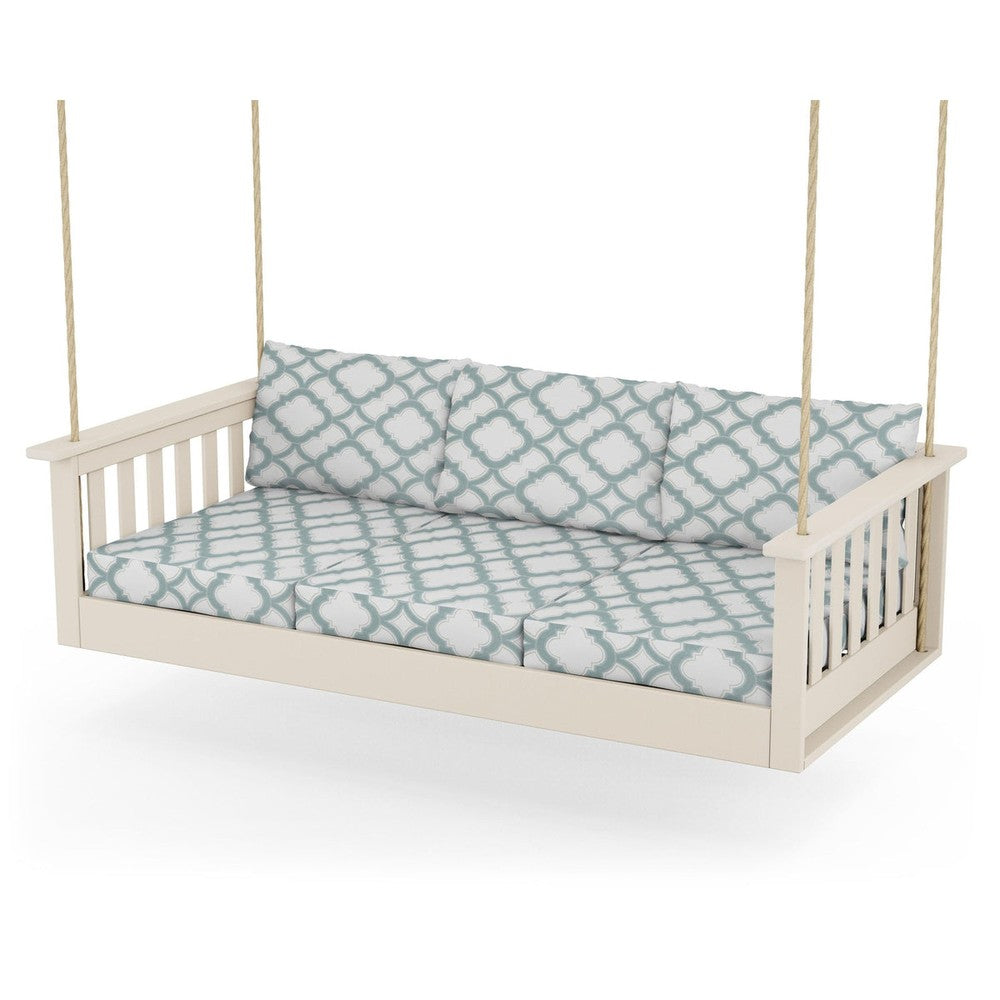 Vineyard Daybed Swing - Sand / Trellis Glacier Spa