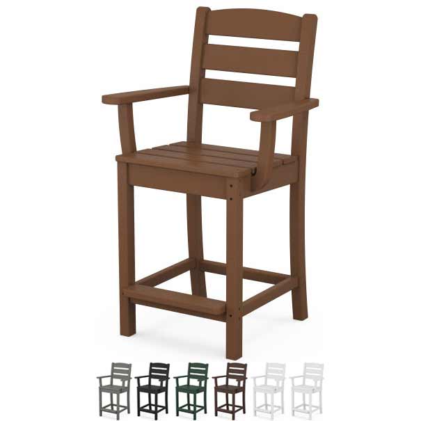 POLYWOOD® Lakeside Counter Arm Chair - TLD201 Chair POLYWOOD®