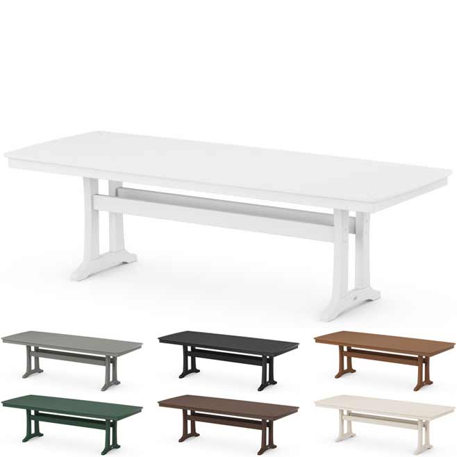 POLYWOOD® Nautical Trestle 39" x 97" Dining Table - PL84-T2L1 Table POLYWOOD®