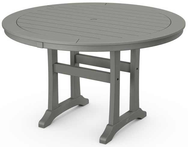 POLYWOOD® Nautical Trestle 48" Round Dining Table - RT448-L1 Table POLYWOOD®
