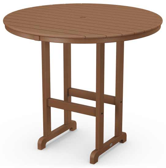 POLYWOOD® 48" Round Farmhouse Bar Table - RBT248 Table POLYWOOD®