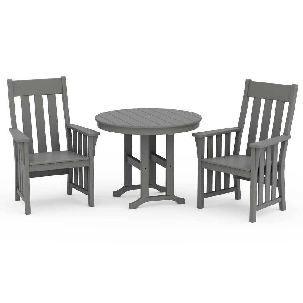 POLYWOOD® Acadia 3-Piece Farmhouse Dining Set - PWS2563-1 Dining Set POLYWOOD®