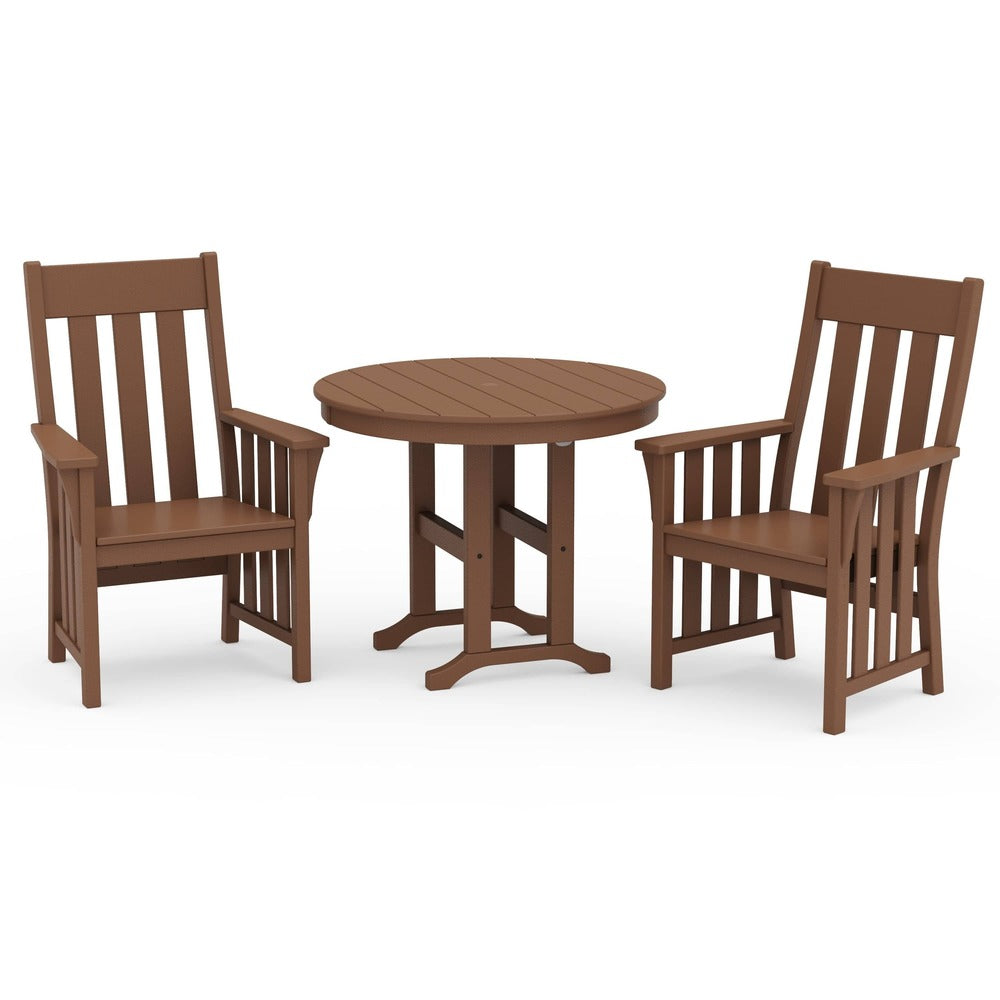 POLYWOOD® Acadia 3-Piece Farmhouse Dining Set - PWS2563-1 Dining Set POLYWOOD®
