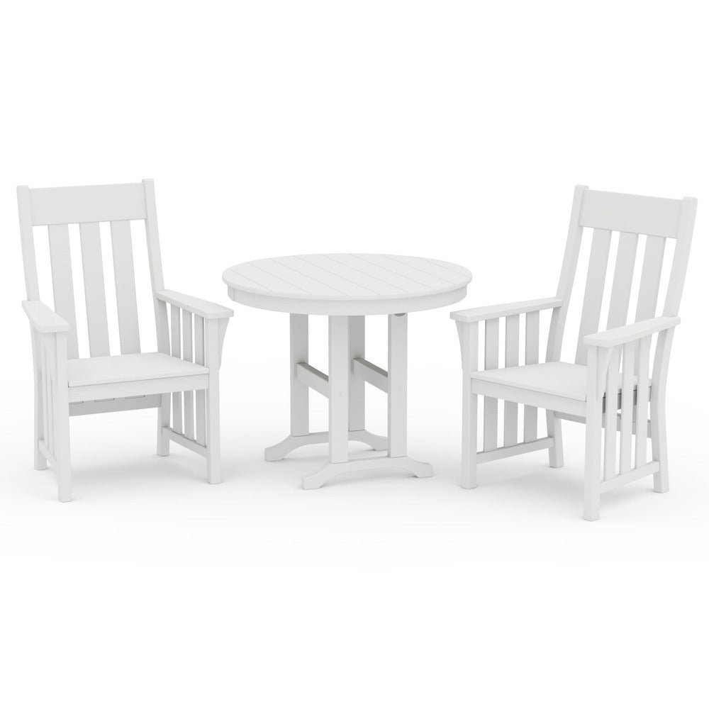 POLYWOOD® Acadia 3-Piece Farmhouse Dining Set - PWS2563-1 Dining Set POLYWOOD®