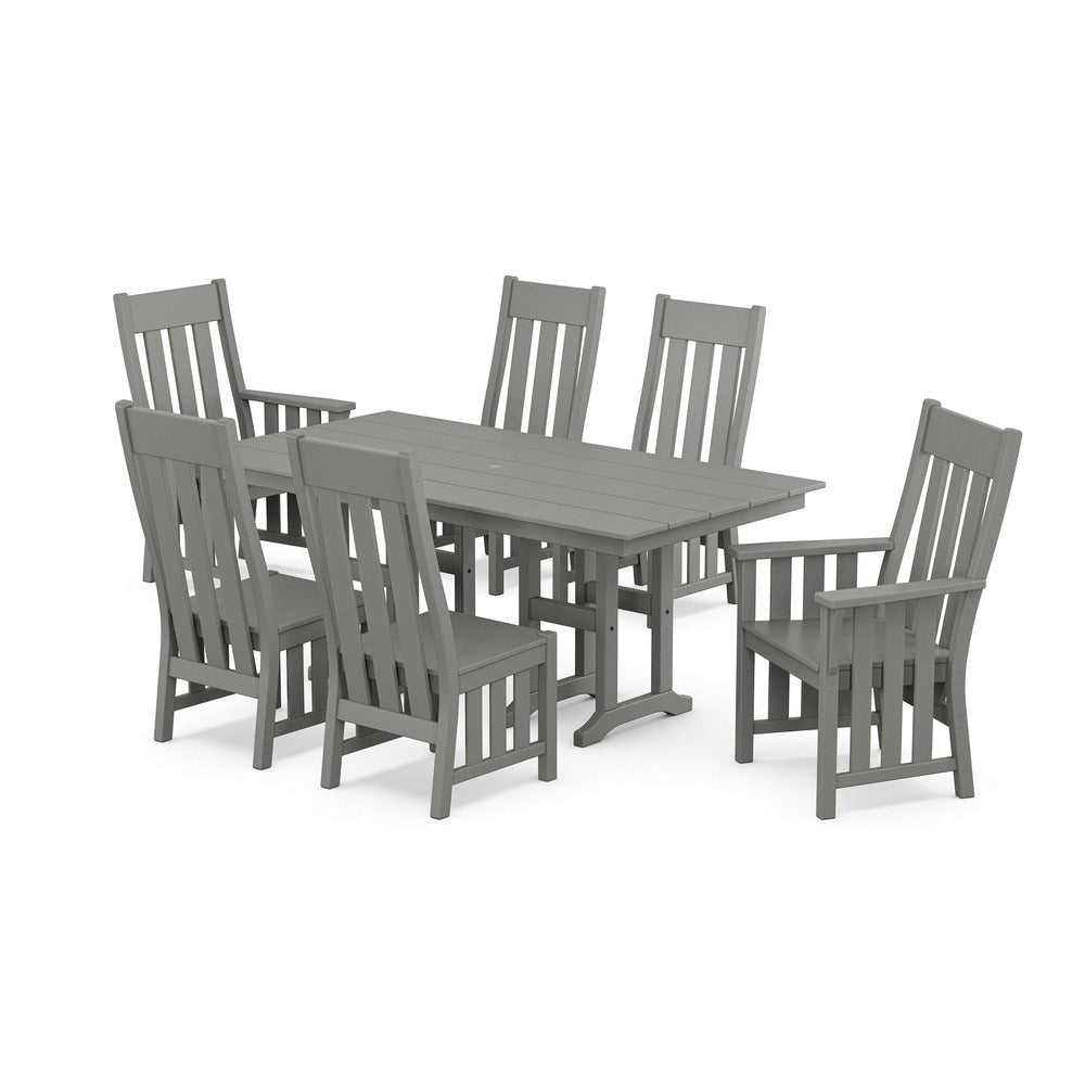 POLYWOOD® Acadia 7-Piece Farmhouse Dining Set - PWS2552-1 Dining Set POLYWOOD®