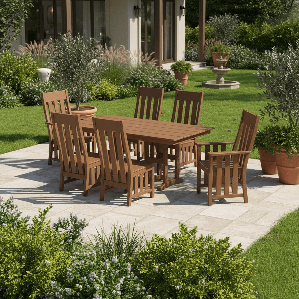 POLYWOOD® Acadia 7-Piece Farmhouse Dining Set - PWS2552-1 Dining Set POLYWOOD®