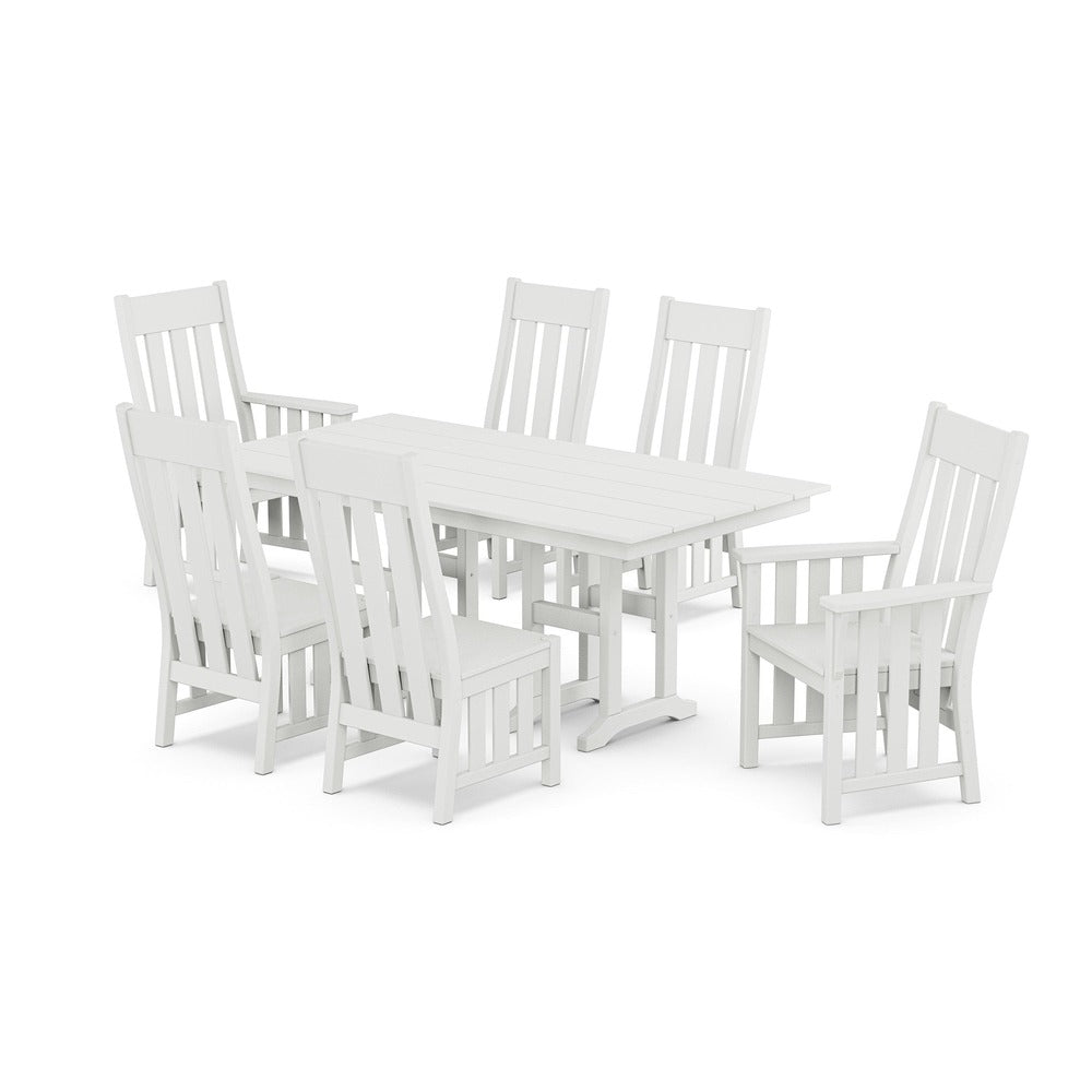 POLYWOOD® Acadia 7-Piece Farmhouse Dining Set - PWS2552-1 Dining Set POLYWOOD®