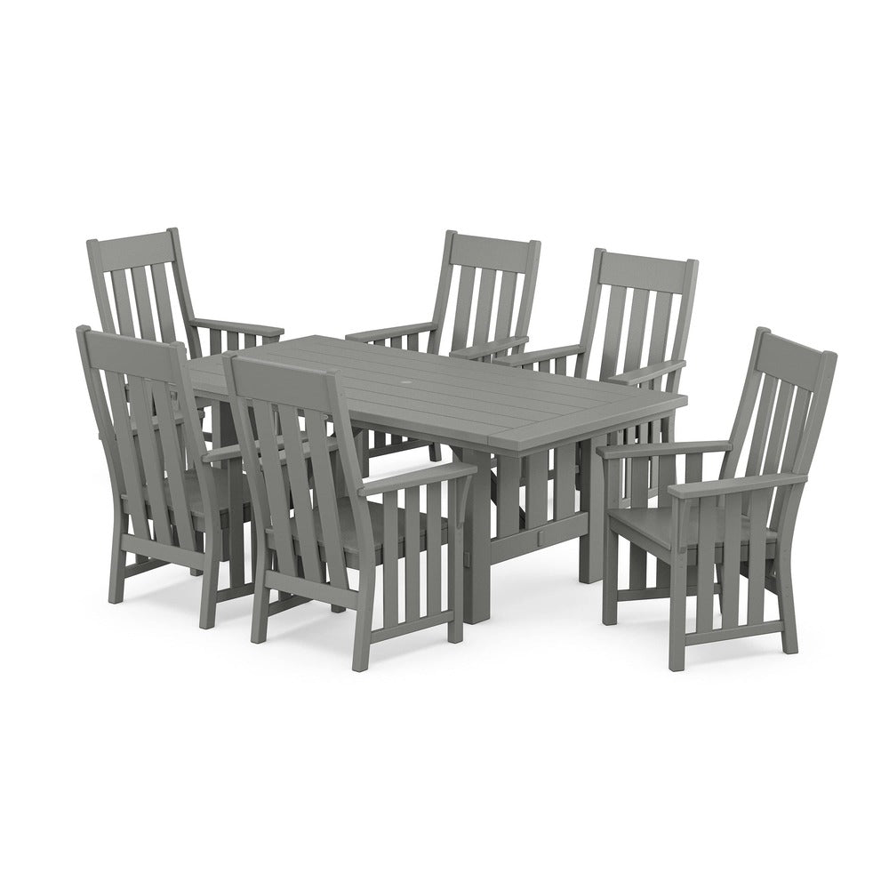 POLYWOOD® Acadia Arm Chair 7-Piece Dining Set - PWS2548-1 Dining Set POLYWOOD®