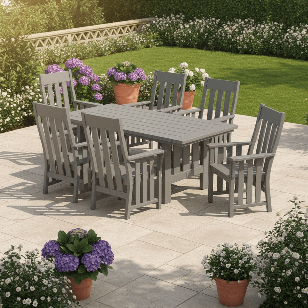POLYWOOD® Acadia Arm Chair 7-Piece Dining Set - PWS2548-1 Dining Set POLYWOOD®