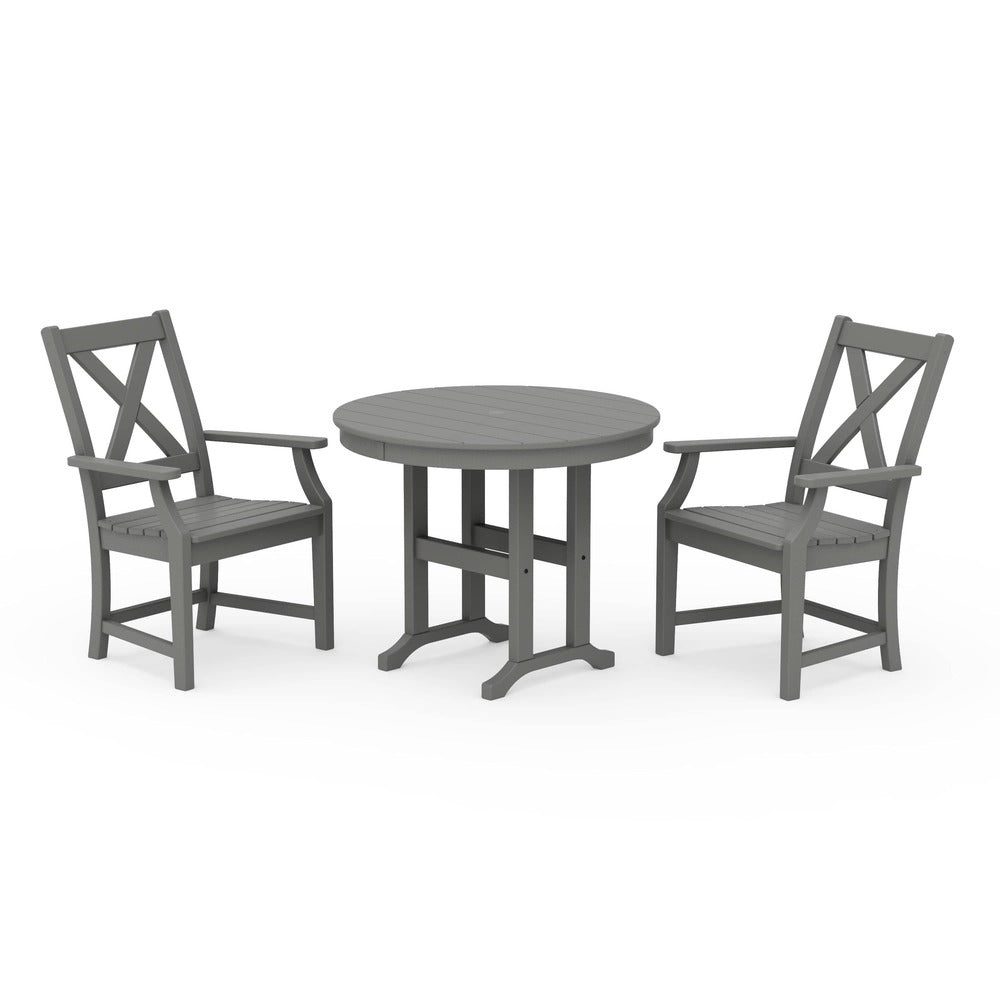 POLYWOOD® Braxton 3-Piece Round Dining Set 1321-1 Dining Set POLYWOOD®