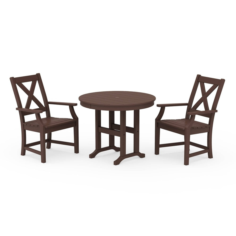 POLYWOOD® Braxton 3-Piece Round Dining Set 1321-1 Dining Set POLYWOOD®
