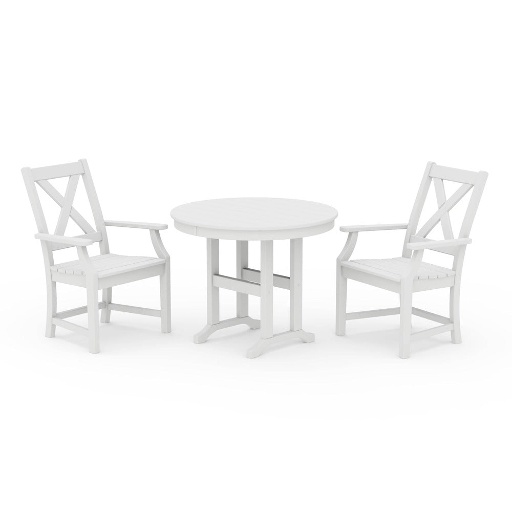 POLYWOOD® Braxton 3-Piece Round Dining Set 1321-1 Dining Set POLYWOOD®