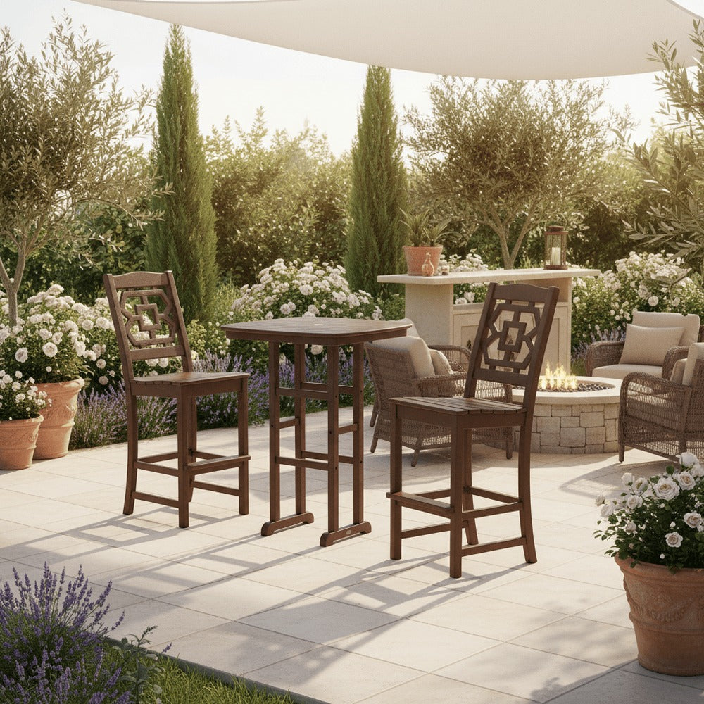 POLYWOOD® Chinoiserie 3-Piece Bar Set - PWS1619-1 Dining Set POLYWOOD®