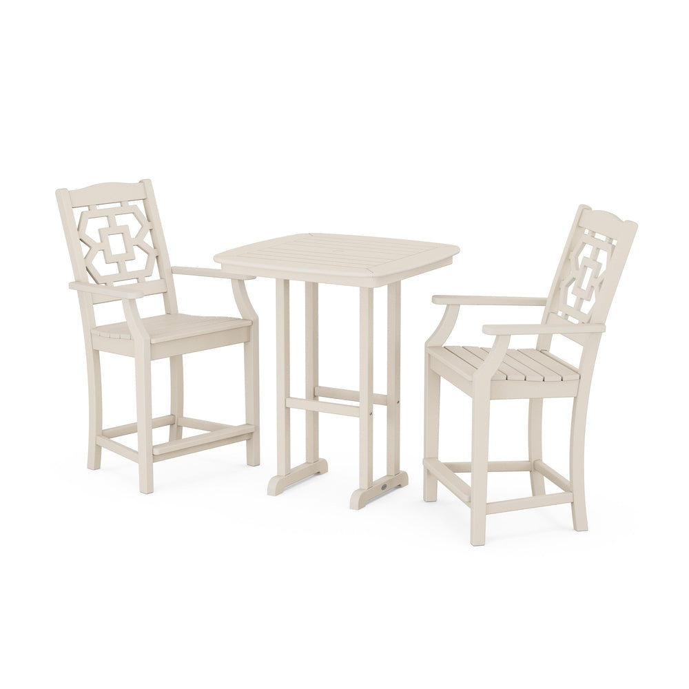 Chinoiserie 3-Piece Counter Set - Sand