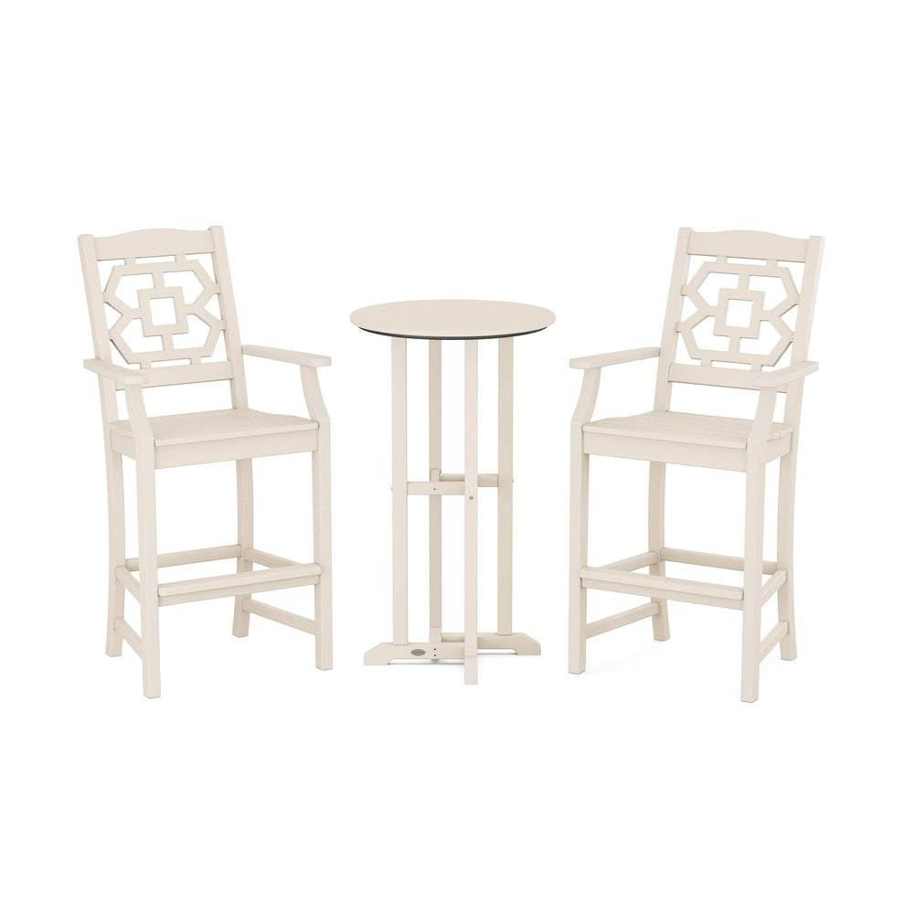 POLYWOOD® Chinoiserie 3-Piece Farmhouse Bar Set - PWS1618-1 Dining Set POLYWOOD®