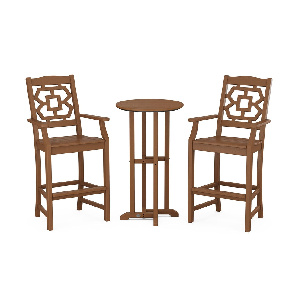 POLYWOOD® Chinoiserie 3-Piece Farmhouse Bar Set - PWS1618-1 Dining Set POLYWOOD®