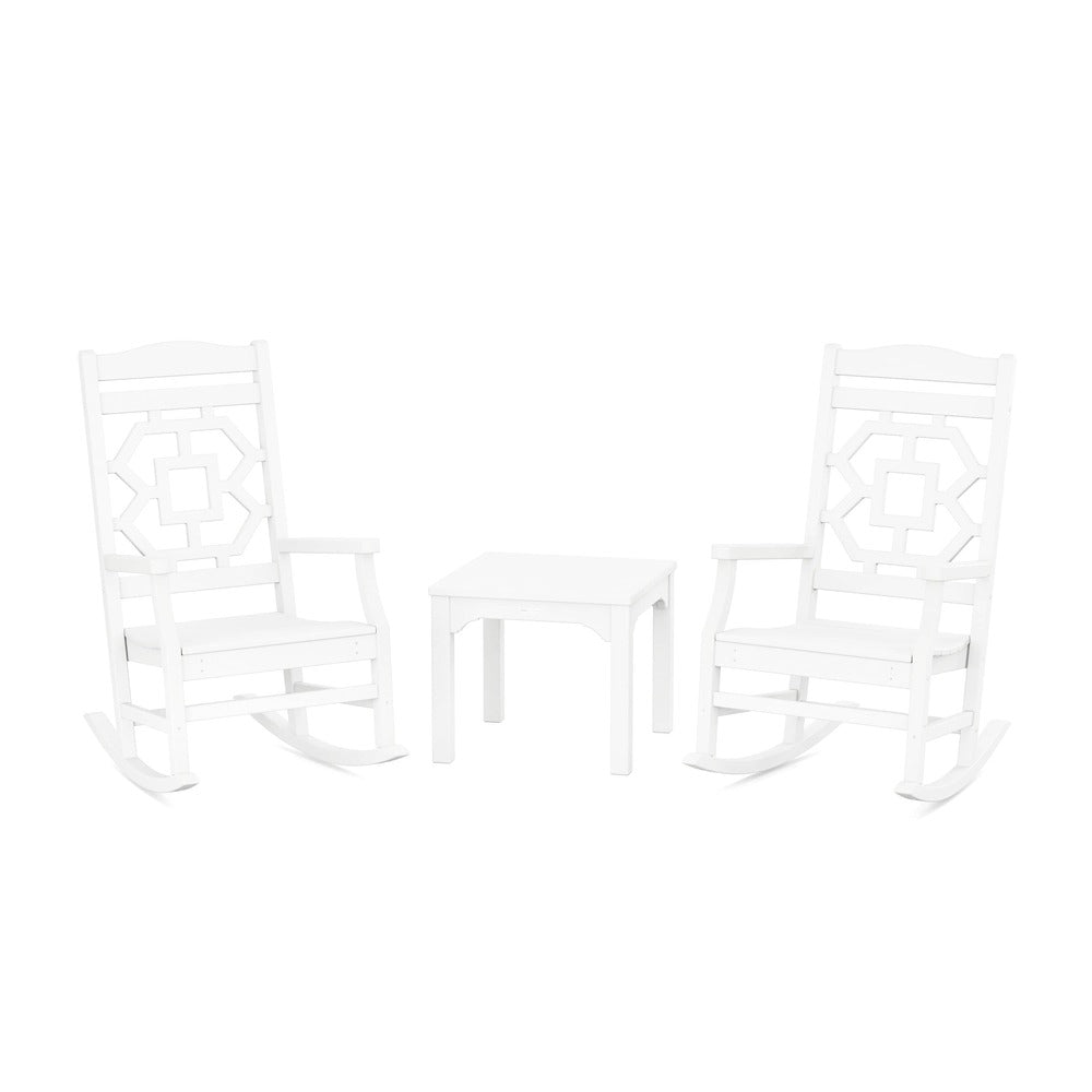 POLYWOOD® Chinoiserie 3-Piece Rocking Chair Set - PWS1560-1 Rocking Chair POLYWOOD®