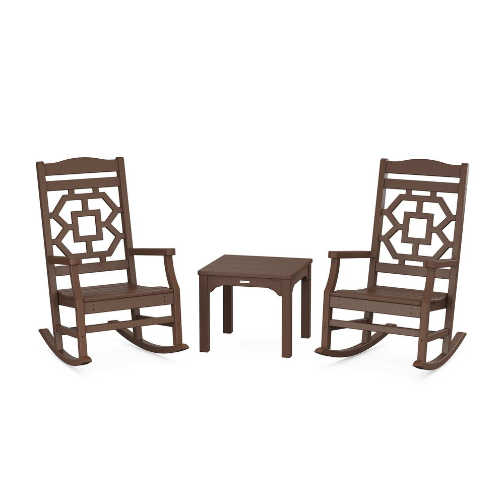 POLYWOOD® Chinoiserie 3-Piece Rocking Chair Set - PWS1560-1 Rocking Chair POLYWOOD®