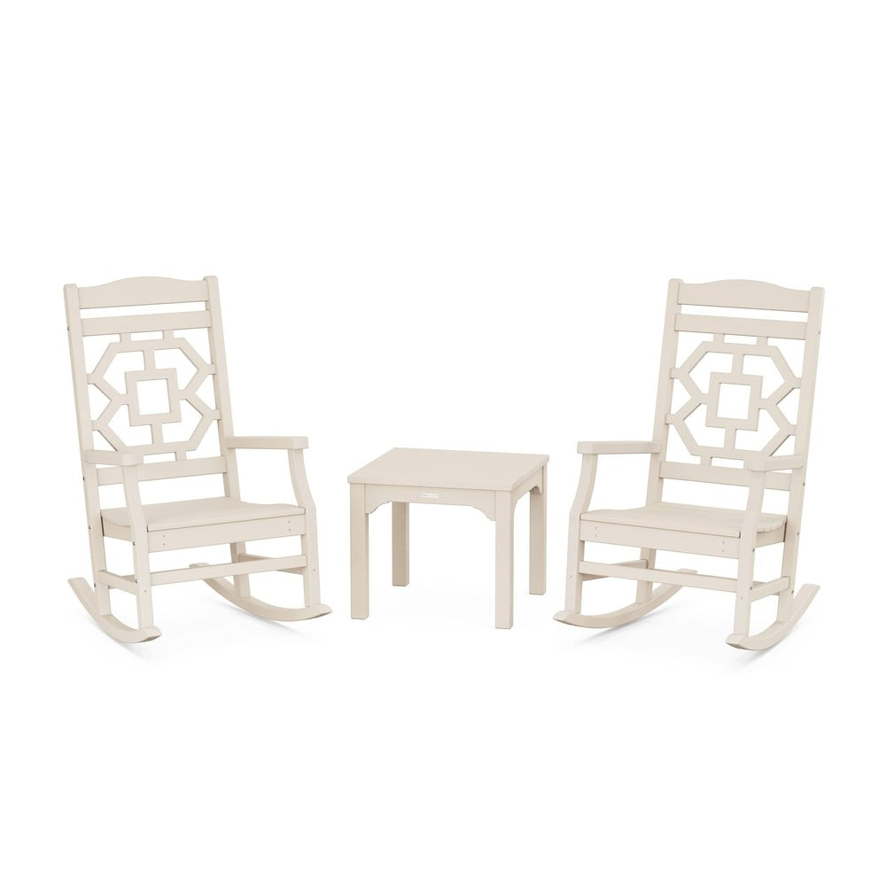 POLYWOOD® Chinoiserie 3-Piece Rocking Chair Set - PWS1560-1 Rocking Chair POLYWOOD®