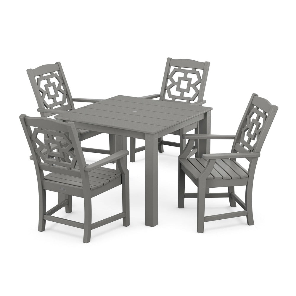 POLYWOOD® Chinoiserie 5-Piece Parsons Dining Set - PWS2379-1 Dining Set POLYWOOD®
