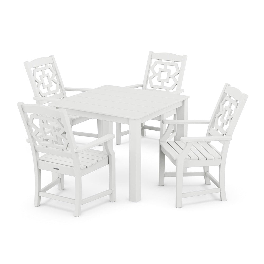 POLYWOOD® Chinoiserie 5-Piece Parsons Dining Set - PWS2379-1 Dining Set POLYWOOD®