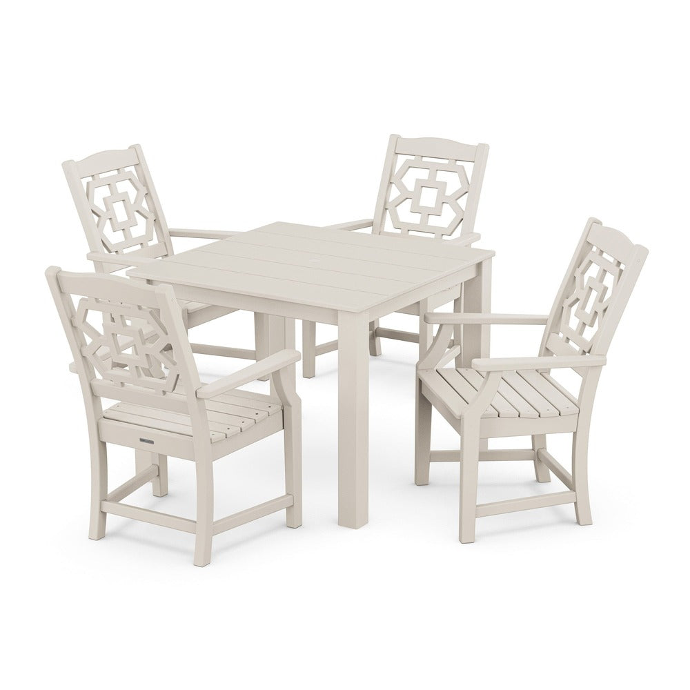 POLYWOOD® Chinoiserie 5-Piece Parsons Dining Set - PWS2379-1 Dining Set POLYWOOD®